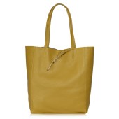 Geanta shopper din piele naturala DiAmanti Luisa Galben muștar Geanta shopper din piele naturala DiAmanti Luisa Galben muștar